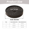thumbnail image 3 of Plant Caddy, Rolling Plant Stand, Round Plant Roller with Hidden Wheels, Heavy Duty 11.5 Inch Pot Mover Dolly, Indoor Outdoor Planter Roller Base Tray for Large Heavy Flower Pots Patio Garden, Black, 3 of 5
