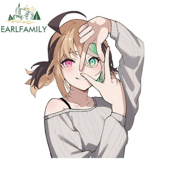 EARLFAMILY 5.1" Funny Gigi-Murin Anime Car Sticker Windshield Vinyl Laptop Decal