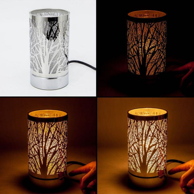 7 Touch Lamp Wax Warmer-Silver Secret Garden