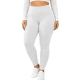 thumbnail image 2 of Miqool High Waisted Leggings for Women Plus Size Stretchy Casual Elastic Knit Pants Comfortable Slim Fit Workout Yoga Pants for Running, 2 of 9