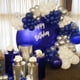 thumbnail image 4 of Kit de arco de globos plateados azul marino, 132 piezas, guirnalda de globos azul marino con confeti plateado blanco, globos de látex de diferentes tamaños para graduación, baby sho, 4 of 4