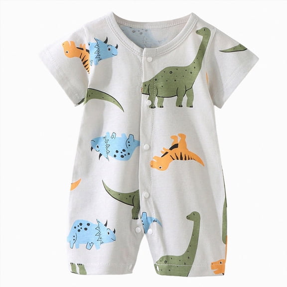 UAYOTSE Baby 6M 12M 18M Boy Short Romper Summer Collared Shirt Jumpsuit Infant Cotton One-Piece,Sizes 18-24 Months