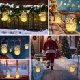 thumbnail image 5 of ostritec Tapas de luces solares para tarros de masón, paquete de 12, 30 luces LED de hadas (frascos no incluidos) para colgar al aire libre, luces solares en tarro, luces de luciérnaga para patio, jar, 5 of 5