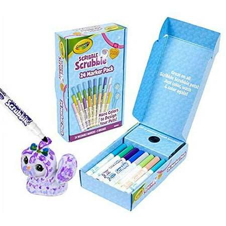 UPC: 0071662074517 | Crayola Scribble Scrubbie Pets Marker Set    24 Washable Markers