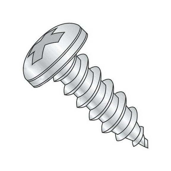 1/4"-14 x 5/8" Type AB Self-Tapping Screws / Phillips / Pan Head / Steel / Zinc Plating (Quantity: 100 pcs)