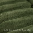 thumbnail image 3 of Pinmoco 44" Upholstered Storage Bench, Wood Frame Entryway Bench with Storage for Bedroom & Living Room, Corduroy Olive Green, 3 of 9