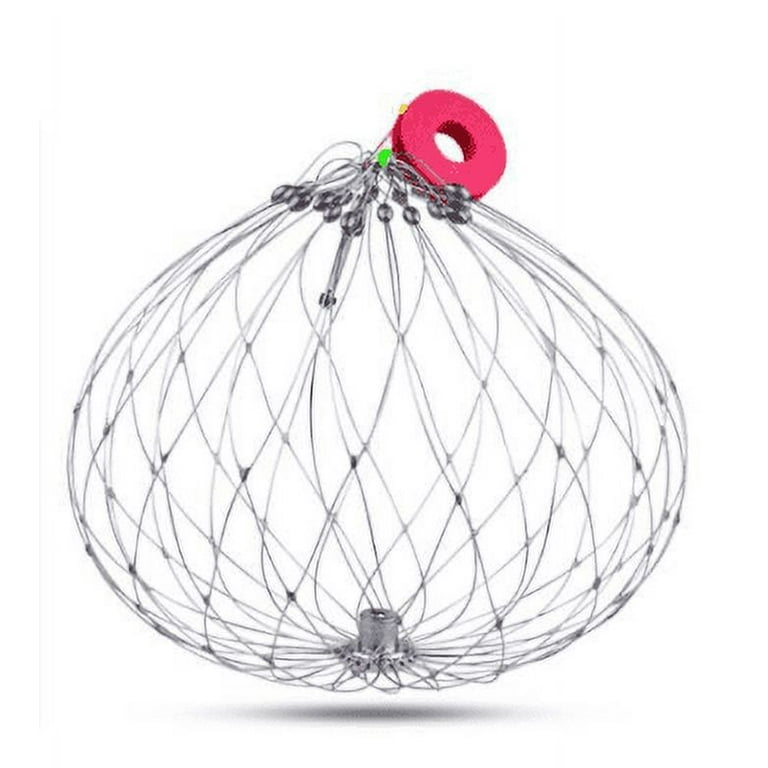 Automatic Crab Fishing Trap Cage Steel Wire Bait Pin River Sea Lake  Expandable Net Easy Use Durable for Outdoor Angling Multiple Water Areas  Hairy ...