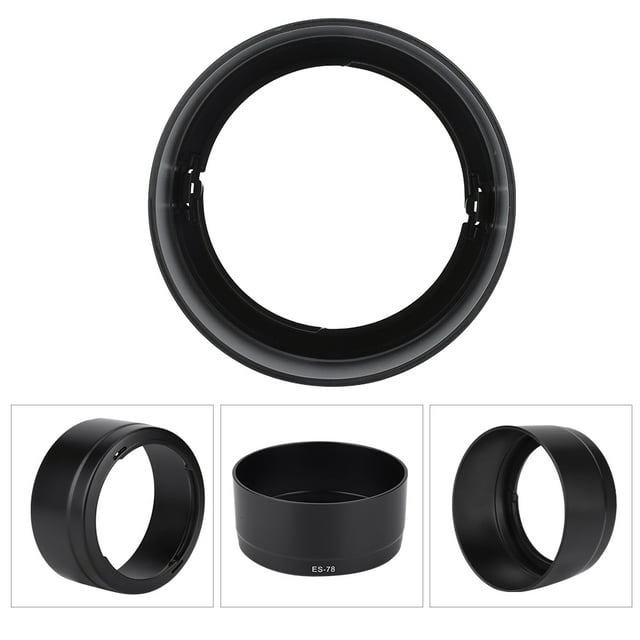 Plastic Lens Hood, Avoiding Astigmatism Lens Hood Plastic Material Black Color For EF 50 Mm F1.2L USM