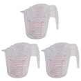thumbnail image 1 of 9Pc Plastic Measuring Jug Set Large 4 Cup, 2 Cup and 1 Cup Capacity BPA Free Measuring Beakers with Angled Grip, 1 of 8