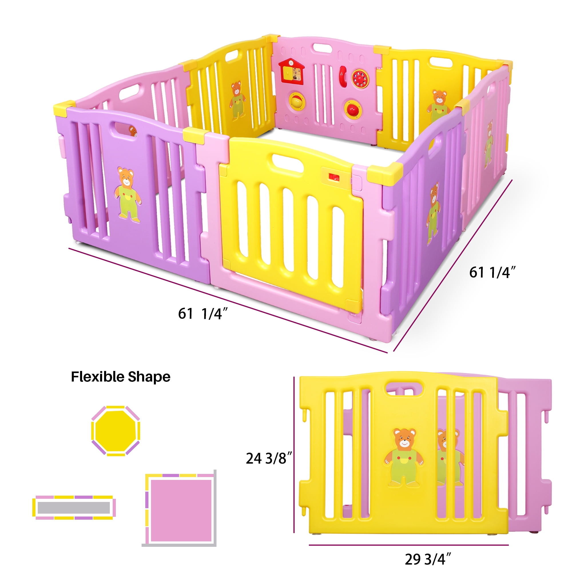 kidzone interactive baby playpen