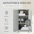 thumbnail image 6 of Lumioca Corner Cabinet for Bathroom, 31.4"H Triangle Storage Cabinet with Adjustable Shelves, Bathroom or Pantry, 6 of 7