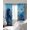 Blue, variant on Funny Dinosaur Blackout Curtains for Bedroom/Living Room, Thermal Insulated Kitchen Curtains, Playing Guitar Palm Tropical Fern Silhouette Grommet Darkening Window Treatment Drapes 42"x84"x2