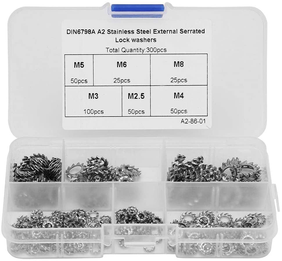 450 ASSORTED PIECE A2 M2 FULLY THREADED BOLTS NUTS WASHERS SCREWS STAINLESS KIT 