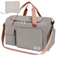 thumbnail image 1 of Sac de Sport de Voyage Sac Weekender pour Femmes Pliable Séparation du Sec et du Mouillé Sac Fourre-Tout de Sport Sac de Gym Portable Pliable Sac de Sport de Gym Imperméable Bagage de Cabine pour la Nuit pour Voyage Usage Quotidien Gy, 1 of 7