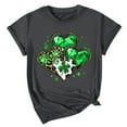 thumbnail image 4 of El Día de San Patricio Manga Corta Cuello Redondo Suéter Casual Top, Ligero 95% Poliéster 5% Blusa de Spandex para Vacaciones Y Uso Diario, Tops de Mujer Casual, 4 of 5