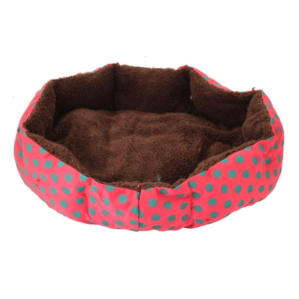 Ktaxon Dot Flannelette Cotton Pet Beds Dog Cat Beds Rose Red S