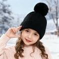 thumbnail image 5 of CPNG Kids Winter Hat Cap Unisex Hat Solid Color Beanies with Pom Pom Toddler Fleece Lined Warm Knit Hat Girls Boys Cute Knitted Wool Snow Beanies Ski Cap, 5 of 9