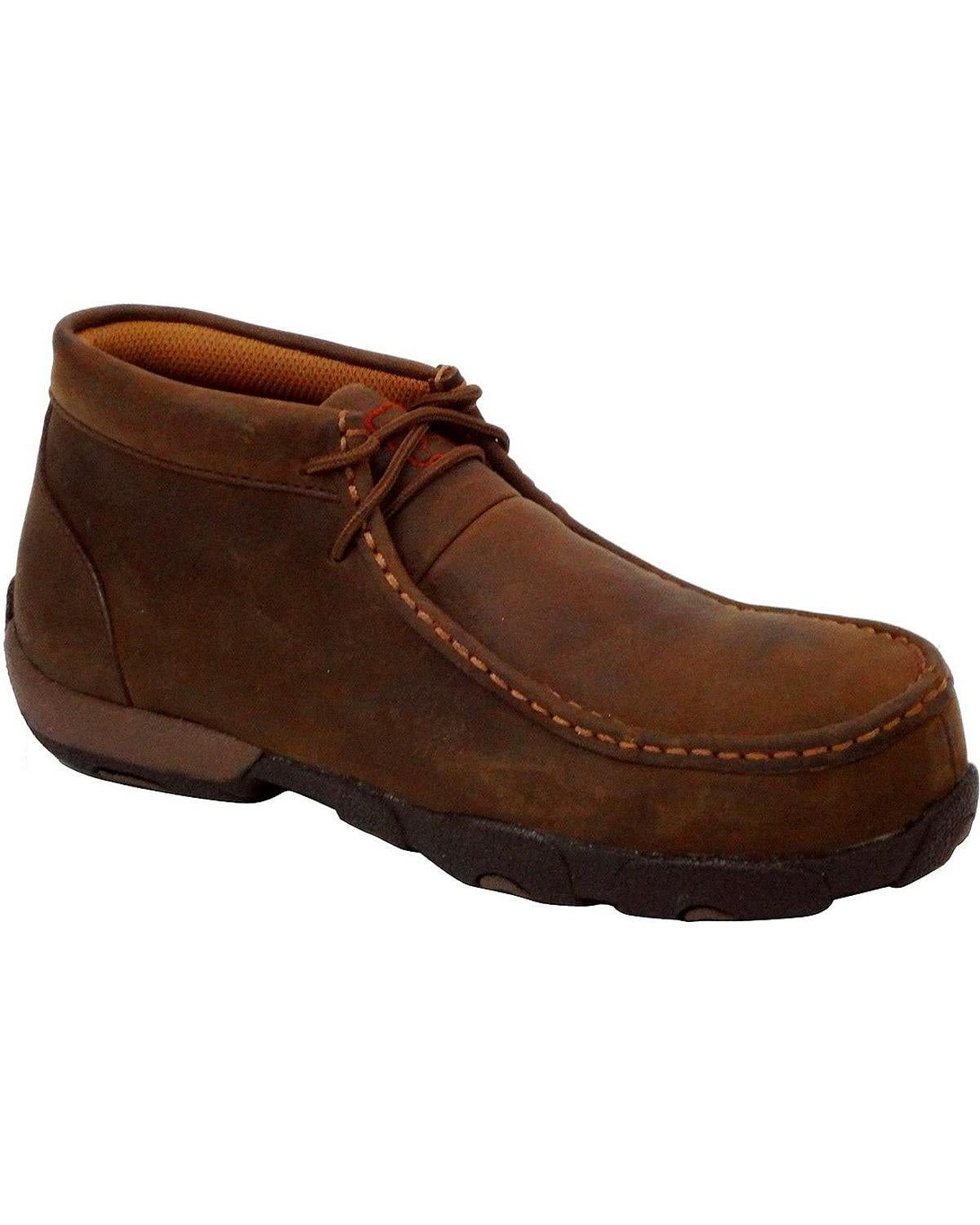 Women's Twisted X Boots WDMST01 Steel Toe Moc Work Shoe Dark Brown Full ...