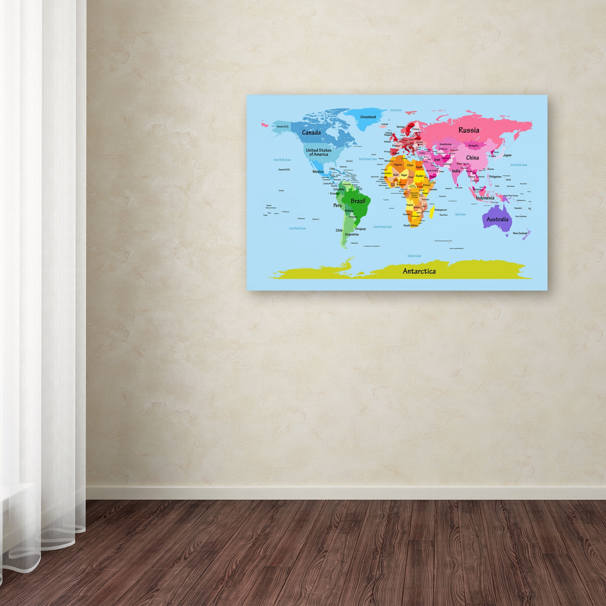 Michael Tompsett 'World Map for Kids' Canvas Art