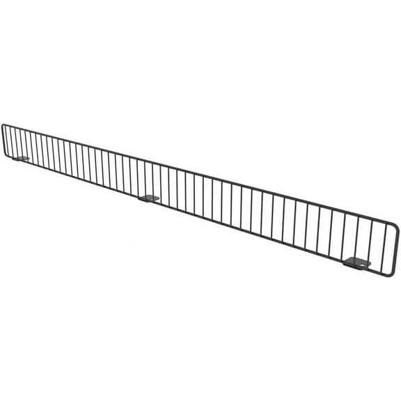 Wire Shelf Front Fence for 36"W Lozier & Madix Gondola Shelves Wire Shelving, Black, 3"H