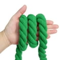 thumbnail image 4 of Unique Bargains 15 Feet Tug of War Rope for Adults Teen 3-Strand Natural Twisted Cotton Rope with Flag Green, 4 of 7