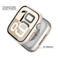thumbnail image 4 of Hionly 2 Pack Case Built in Tempered Glass Screen Protector Compatible with Apple Watch Series 10 (2024) 46mm, Hard PC Case Overall Protective Cover - 1 Starlight + 1 Transparent, 4 of 9