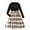 Black, variant on Odeerbi 6-13 Years Kids Girls Plaid Cotton Long Sleeve Dress Solid Color Round Neck Twofer Dress Kids Girls Clothes