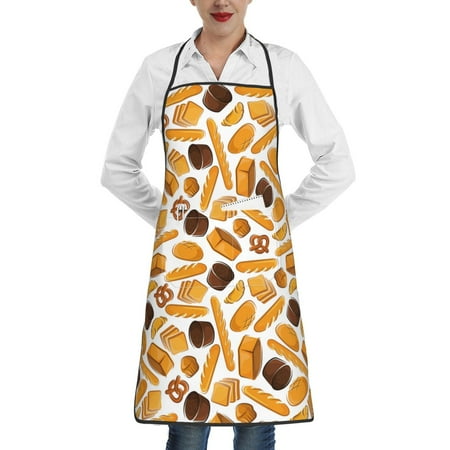 

Gaeub Coffee Bun Hot Dog Kitchen Cooking Aprons Adjustable Bib Apron Waterdrop and Oil Resistant Kitchen Chef Apron for Women Men