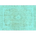 thumbnail image 1 of Ahgly Company Machine Washable Indoor Rectangle Abstract Light Blue Modern Area Rugs, 2' x 4', 1 of 4