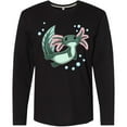 thumbnail image 3 of Inktastic Cute Axolotl Swimming with Bubbles Long Sleeve T-Shirt, 3 of 5