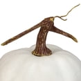 thumbnail image 2 of Northlight 6.5" White Pumpkin Weighted Halloween Statue, 2 of 3