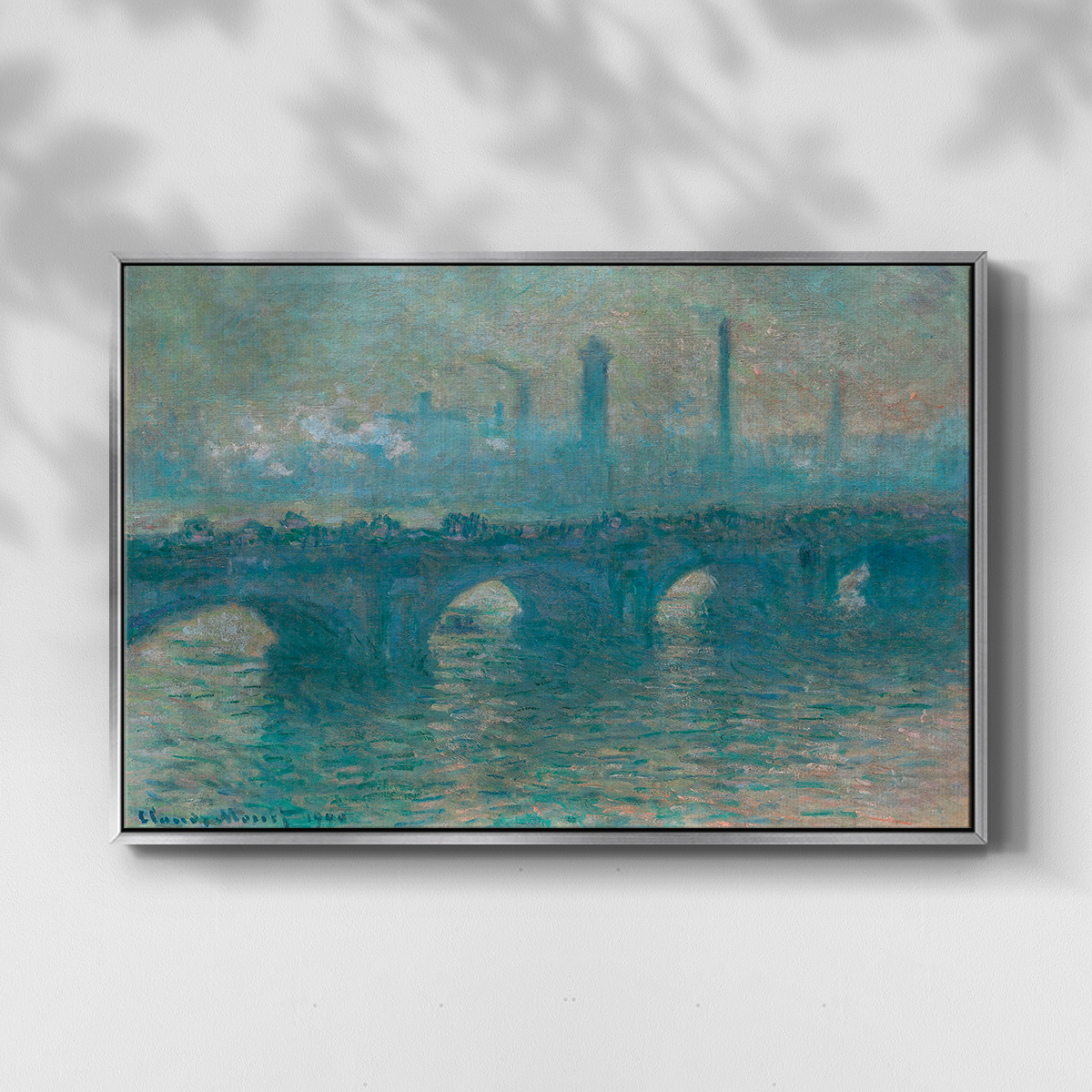 Vintage Nautical Print-XCV By Wexford Home Framed in Silver Wood Gallery Wrapped Canvas 27 in. x 41 in.