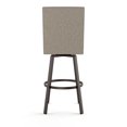 thumbnail image 4 of Amisco Hartman 30 In. Swivel Bar Stool - Beige & Brown Woven Polyester / Dark Brown Metal, 4 of 9