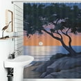 thumbnail image 4 of Beach Ocean Sunrise Sunset Shower Curtain for Bathroom Bath Curtain Polyester Fabric Waterproof Bathroom Curtain with 12 Hooks, 4 of 7