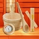 thumbnail image 5 of Juego de 4 accesorios para sauna, termómetro, cucharón resistente, resistente al desgaste, duradero, reloj de arena portátil de calidad., 5 of 8