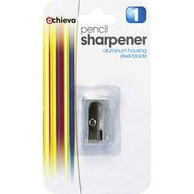 10Unit OIC Metallic All-metal Cutter Pencil Shrpnr Handheld - 0.6" Height x 0.4" Width x 1" Depth - Aluminum - Aluminum - 1 Each