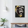thumbnail image 4 of ARISTURING Africa Map with Lion Wall Art Canvas Painting Prints Hanging Picture Artwork Vertical Poster Decoration for Living Room Office, 4 of 5
