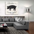 thumbnail image 5 of Epic Art 'Le Cochon Silhouette Sq Words by Courtney Prahl, Acrylic Glass Wall Art, 36"x36", 5 of 8
