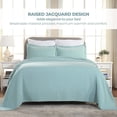 thumbnail image 3 of Supeior Paisley Cotton Decorative 3-Piece Bedspread Set, All Season Breathable Bedspreads, Queen, Aqua, 3 of 9
