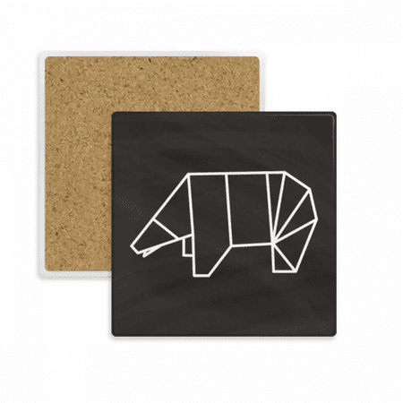 

Origa Bear Geometric Shape Square Coaster Cup Mat Mug Subplate Holder Insulation Stone
