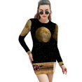 thumbnail image 1 of Harvest Moon Robe Évasée Col Carré Élégante Mode Féminine Imprimée Automne, 1 of 5