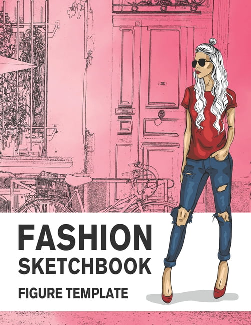 454 Large Female Figure Template for Easily Sketching Your Fashion Design Styles and Building Your Portfolio Fashion Sketchbook figure template 