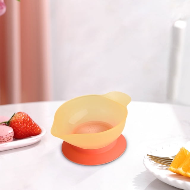 Fiudx Tazón con Ventosa, Plato Adaptable para Triturar Gachas, Diseño Antideslizante para Un Uso Fácil, Material Duradero para Un Servicio Prolongado, Solución para La Hora de Comer de Bebés, Experie