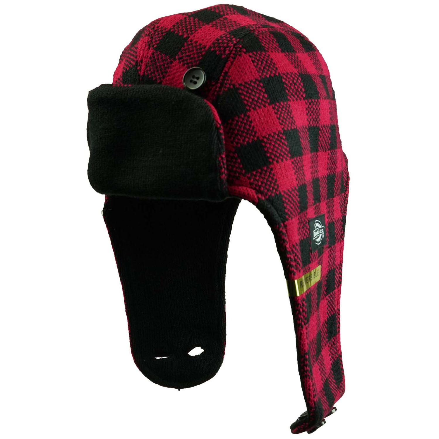 Dickies (Brand) Men's Knit Checkered Reversible Trapper Hat Beanie ...