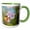Green/White, variant on 3drose, Elegant Artistic Sakura Cherry Blossom Flowers. Beauty of Spring, 11oz Two-tone Green Mug