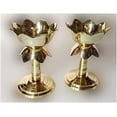 thumbnail image 4 of Brass Elegent Lotus Design Oil Lamp/Diya/Deep/Deepak With Stand (Approx. 12 cm Tall, Set of 2) Akhand Diya, 4 of 4