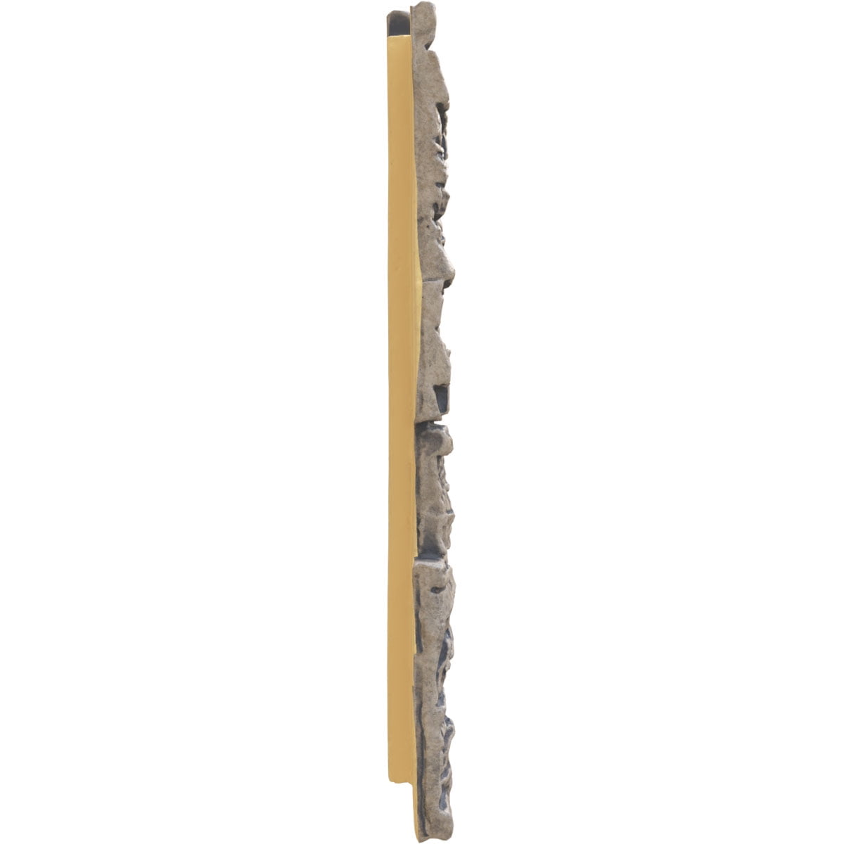 Ekena Millwork 45 3/4"W x 24 1/2"H x 1 1/4"D Canyon Ridge Stacked Stone, EverStone Faux Stone Siding Panel, Linen Graphite