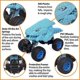thumbnail image 4 of Dinosaurs Pull Back Car Toy - New Model Dinosaur Toys Vehicles for Kids and Toddlers - Dino Cars are a for Boys and Girls 3 4 5 6 Year Old (Yellow-Blu, 4 of 4