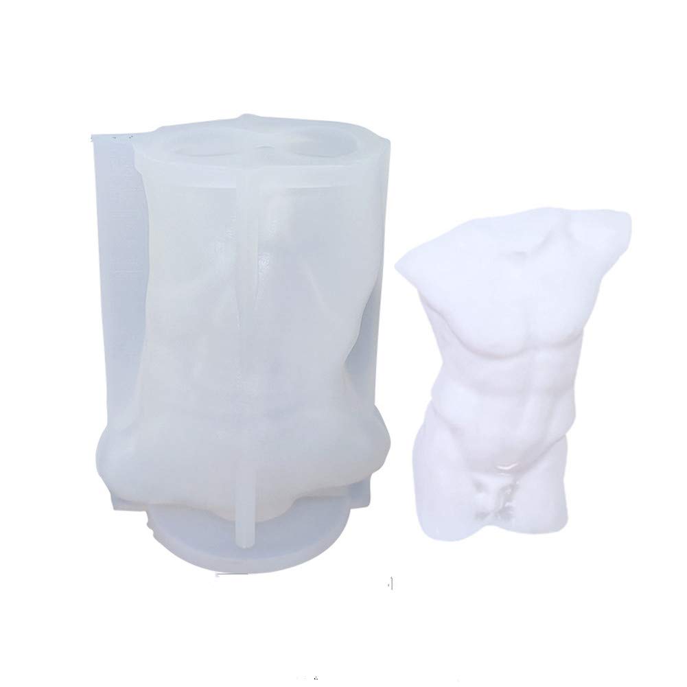 Man Silicone Body Candle Molds, 3D Moulds for Making DIY Soap,Candle