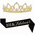 thumbnail image 1 of wonima44 Mayin Happy 60th Birthday Tiara and Sash Gifts Women Party Favor Supplies, 1 of 1